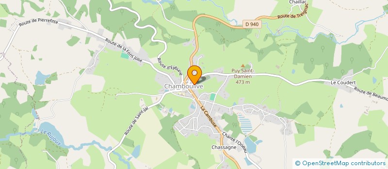 localisation de l'entreprise AMICALE DES SAPEURS-POMPIERS DE CHAMBOULIVE  CHAMBOULIVE