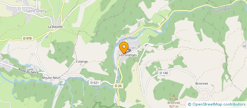 localisation de l'entreprise AMICALE DES SAPEURS-POMPIERS DE CHAMPEIX  CHAMPEIX