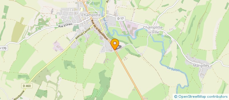 localisation de l'entreprise AMICALE DES SAPEURS-POMPIERS DE CHAMPLIITTE  CHAMPLITTE