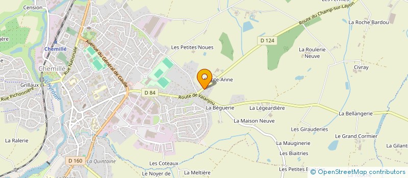 localisation de l'entreprise AMICALE DES SAPEURS-POMPIERS DE CHANZEAUX  CHEMILLE-EN-ANJOU