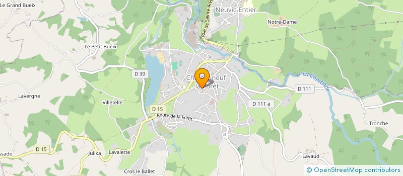 localisation de l'entreprise AMICALE DES SAPEURS POMPIERS DE CHATEAUNEUF LA FORET  CHATEAUNEUF-LA-FORET