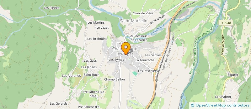 localisation de l'entreprise AMICALE DES SAPEURS POMPIERS DE CHATEAUROUX  CHATEAUROUX-LES-ALPES