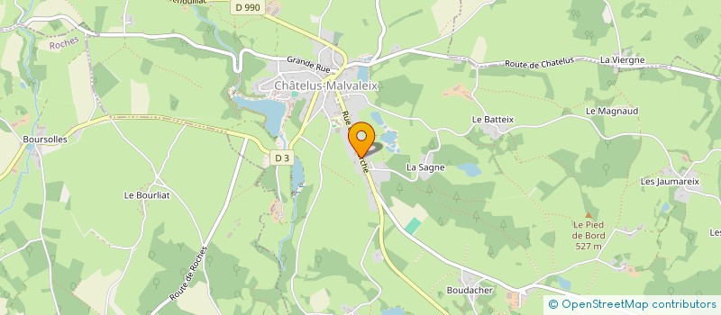 localisation de l'entreprise AMICALE DES SAPEURS-POMPIERS DE CHATELUS-MALVALEIX à CHATELUS-MALVALEIX