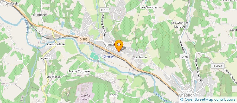 localisation de l'entreprise AMICALE DES SAPEURS POMPIERS DE CHESSY CHATILLON  CHESSY