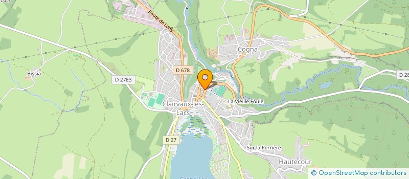 localisation de l'entreprise AMICALE DES SAPEURS POMPIERS DE CLAIRVAUX LES LACS  CLAIRVAUX-LES-LACS