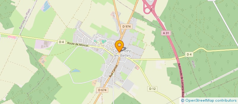 localisation de l'entreprise AMICALE DES SAPEURS-POMPIERS DE COLOMBEY LES BELLES  COLOMBEY-LES-BELLES