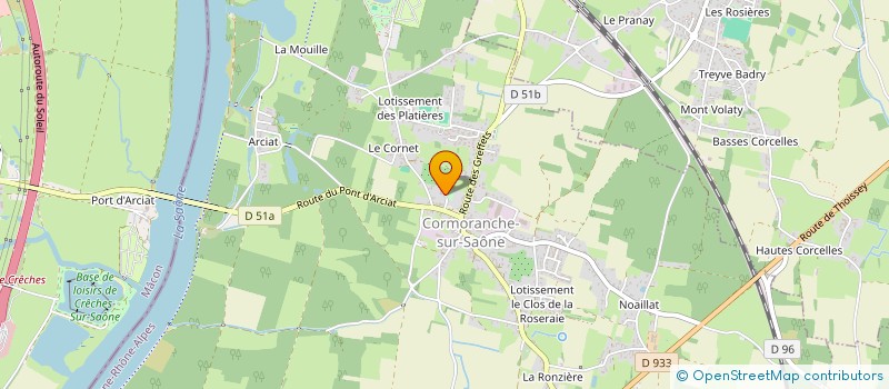 localisation de l'entreprise AMICALE DES SAPEURS POMPIERS DE CORMORANCHE SUR SAONE  CORMORANCHE-SUR-SAONE