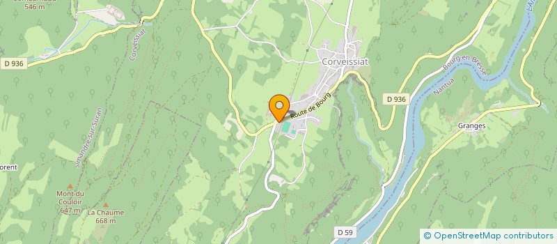 localisation de l'entreprise AMICALE DES SAPEURS POMPIERS DE CORVEISSIAT  CORVEISSIAT