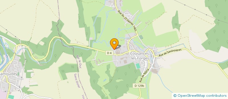 localisation de l'entreprise AMICALE DES SAPEURS POMPIERS DE COUSANCES LES FORGES à COUSANCES-LES-FORGES