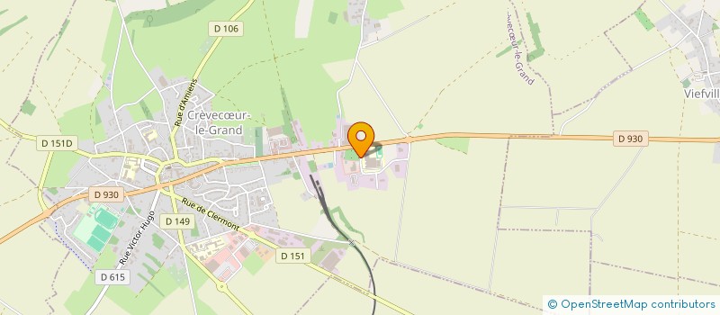 localisation de l'entreprise AMICALE DES SAPEURS POMPIERS DE CREVECOEUR LE GRAND  CREVECUR-LE-GRAND