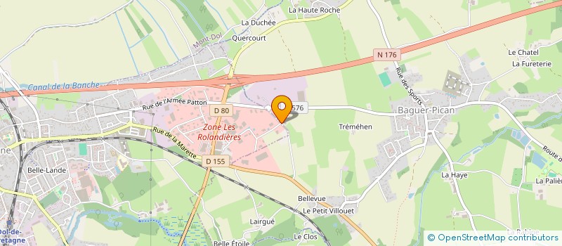 localisation de l'entreprise AMICALE DES SAPEURS POMPIERS DE DOL DE BRETAGNE  BAGUER-PICAN