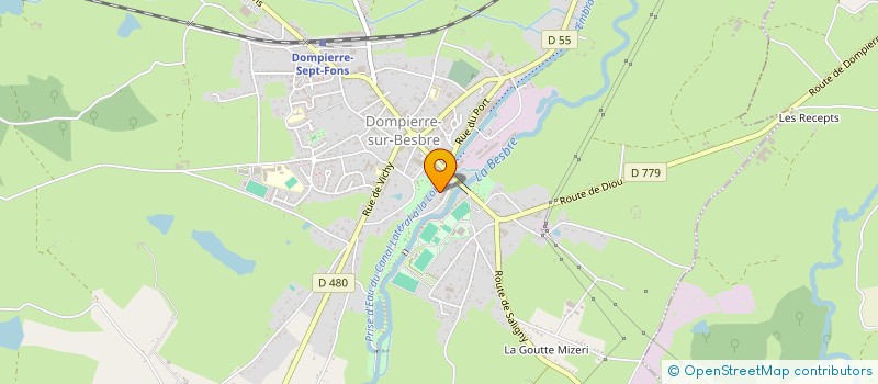 localisation de l'entreprise AMICALE DES SAPEURS POMPIERS DE DOMPIERRE-SUR-BESBRE à DOMPIERRE-SUR-BESBRE