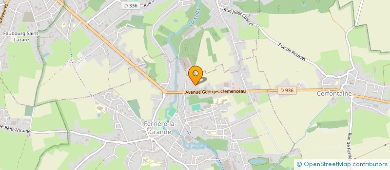 localisation de l'entreprise AMICALE DES SAPEURS POMPIERS DE FERRIERE LA GRANDE à FERRIERE-LA-GRANDE