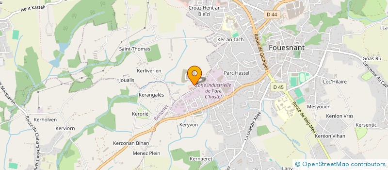 localisation de l'entreprise AMICALE DES SAPEURS-POMPIERS DE FOUESNANT-LES GLENAN / PLEUVEN  PLEUVEN