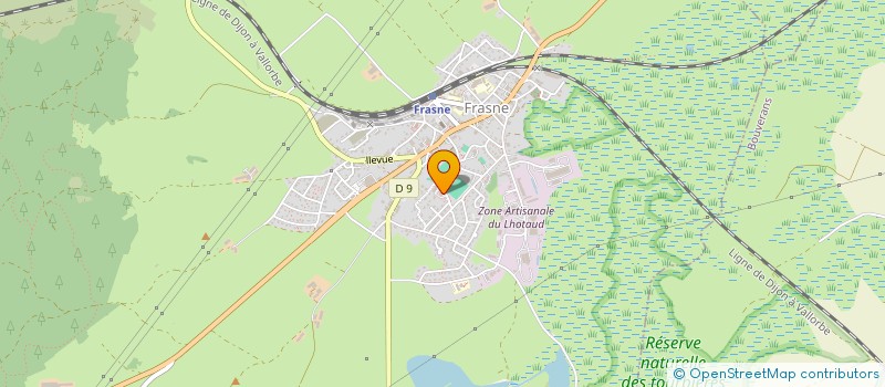 localisation de l'entreprise AMICALE DES SAPEURS POMPIERS DE FRASNE  FRASNE