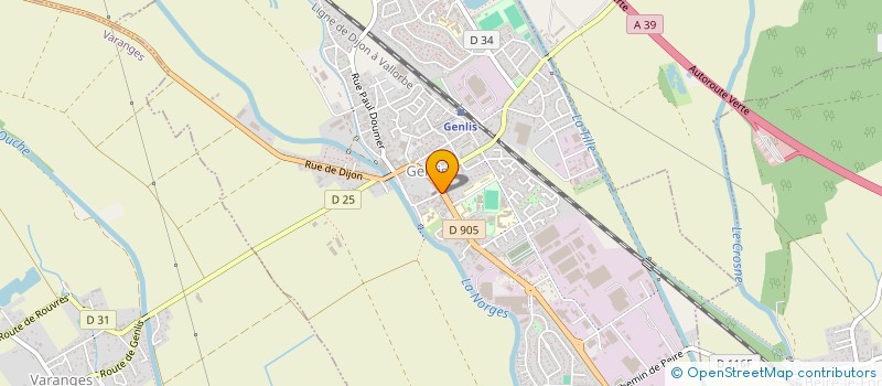 localisation de l'entreprise AMICALE DES SAPEURS POMPIERS DE GENLIS  GENLIS