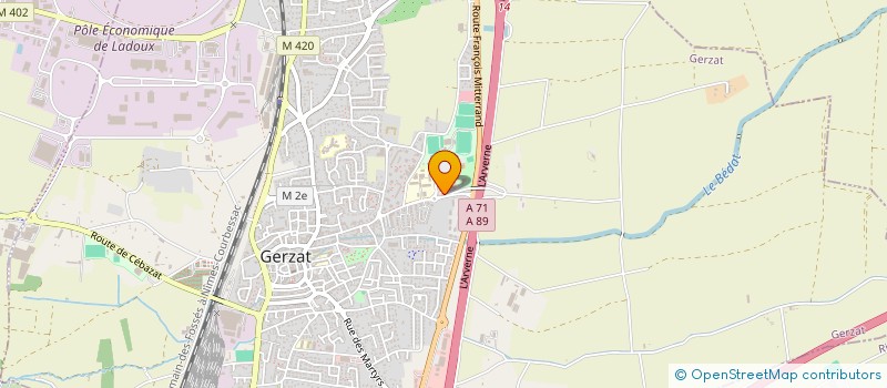 localisation de l'entreprise AMICALE DES SAPEURS POMPIERS DE GERZAT  GERZAT