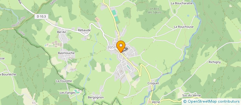 localisation de l'entreprise AMICALE DES SAPEURS POMPIERS DE JONZIEUX  JONZIEUX