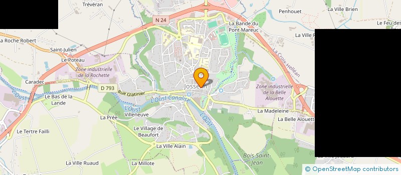 localisation de l'entreprise AMICALE DES SAPEURS POMPIERS DE JOSSELIN  JOSSELIN