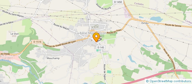 localisation de l'entreprise AMICALE DES SAPEURS POMPIERS DE LA BATIE MONTGASCON ET DE FAVERGES DE LA TOUR  LA BATIE-MONTGASCON