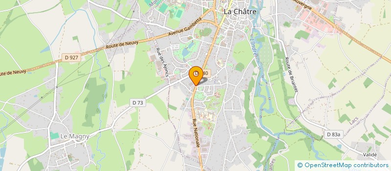 localisation de l'entreprise AMICALE DES SAPEURS-POMPIERS DE LA CHATRE à LA CHATRE