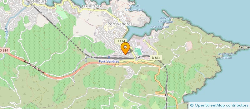 localisation de l'entreprise AMICALE DES SAPEURS POMPIERS DE LA COTE VERMEILLE  PORT-VENDRES