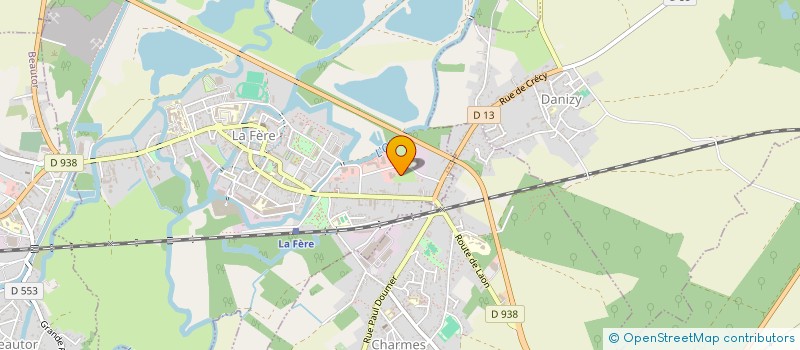 localisation de l'entreprise AMICALE DES SAPEURS POMPIERS DE LA FERE à LA FERE