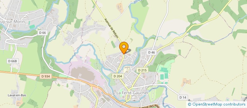 localisation de l'entreprise AMICALE DES SAPEURS POMPIERS DE LA FERTE GAUCHER  LA FERTE-GAUCHER