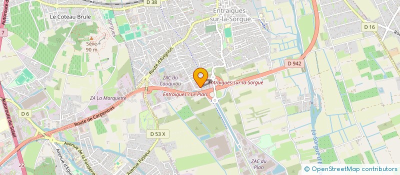 localisation de l'entreprise AMICALE DES SAPEURS POMPIERS DE LA GARANCE  ENTRAIGUES-SUR-LA-SORGUE