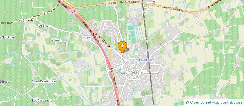 localisation de l'entreprise AMICALE DES SAPEURS POMPIERS DE LA GRANGE BLANCHE  COURTHEZON