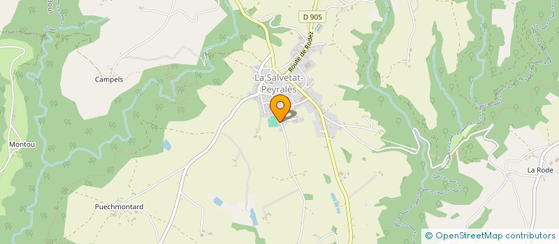 localisation de l'entreprise AMICALE DES SAPEURS-POMPIERS DE LA SALVETAT-PEYRALES  LA SALVETAT-PEYRALES