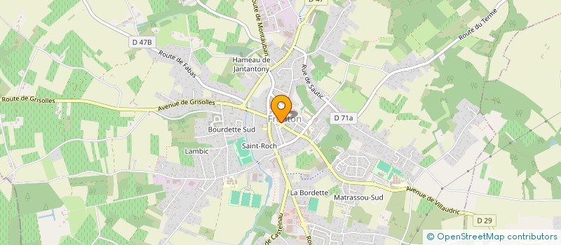 localisation de l'entreprise AMICALE DES SAPEURS POMPIERS DE LA VILLE DE FRONTON  FRONTON