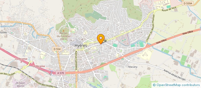 localisation de l'entreprise AMICALE DES SAPEURS POMPIERS DE LA VILLE DE HYERES à HYERES