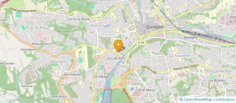 localisation de l'entreprise AMICALE DES SAPEURS POMPIERS DE LA VILLE DE QUIMPER à QUIMPER