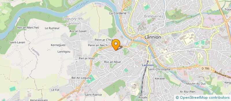 localisation de l'entreprise AMICALE DES SAPEURS-POMPIERS DE LANNION (ASP LANNION)  LANNION