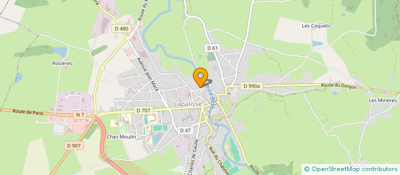 localisation de l'entreprise AMICALE DES SAPEURS POMPIERS DE LAPALISSE  LAPALISSE