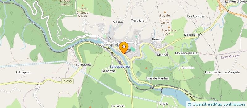 localisation de l'entreprise AMICALE DES SAPEURS POMPIERS DE LAROQUEBROU à LAROQUEBROU