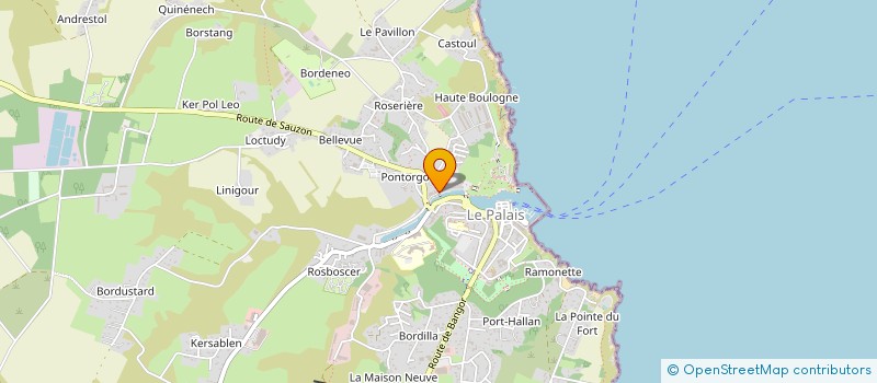 localisation de l'entreprise AMICALE DES SAPEURS POMPIERS DE LE       PALAIS  LE PALAIS