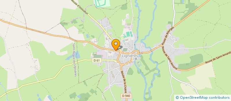 localisation de l'entreprise AMICALE DES SAPEURS-POMPIERS DE LIGNIERES  LIGNIERES