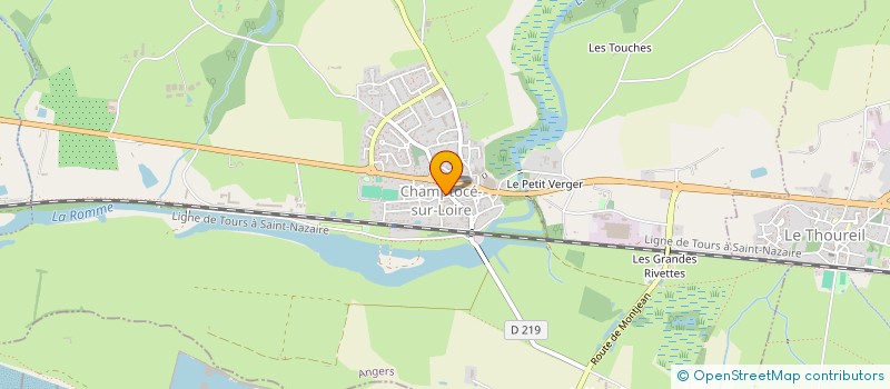 localisation de l'entreprise AMICALE DES SAPEURS POMPIERS DE LOIRE AUXENCE  CHAMPTOCE-SUR-LOIRE