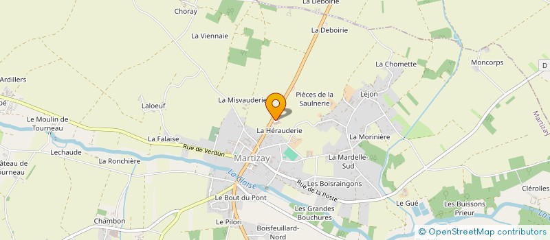 localisation de l'entreprise AMICALE DES SAPEURS POMPIERS DE MARTIZAY  MARTIZAY