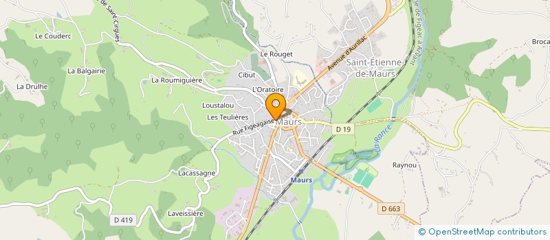 localisation de l'entreprise AMICALE DES SAPEURS-POMPIERS DE MAURS-LA-JOLIE. à MAURS