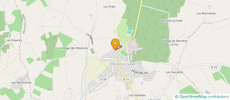 localisation de l'entreprise AMICALE DES SAPEURS POMPIERS DE MENETOU-SOULANGIS  MENETOU-SALON