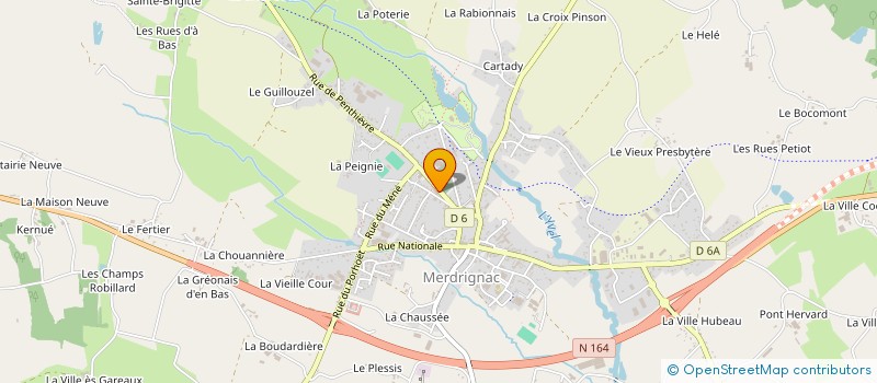 localisation de l'entreprise AMICALE DES SAPEURS-POMPIERS DE MERDRIGNAC  MERDRIGNAC