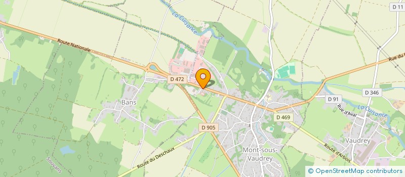 localisation de l'entreprise AMICALE DES SAPEURS POMPIERS DE MONT SOUS VAUDREY à MONT-SOUS-VAUDREY