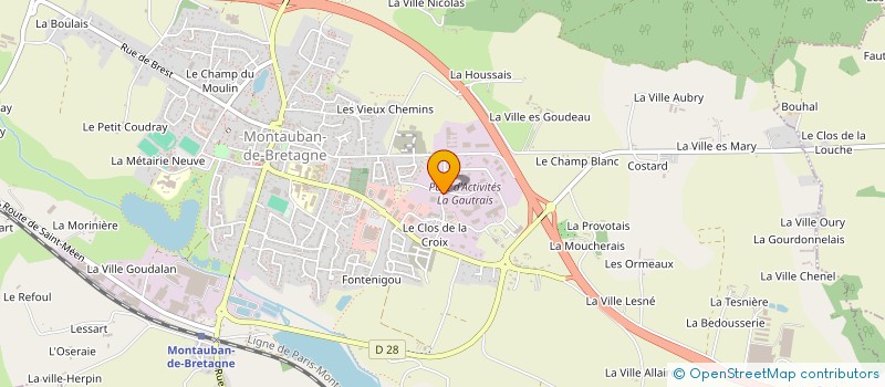 localisation de l'entreprise AMICALE DES SAPEURS POMPIERS DE MONTAUBAN  MONTAUBAN-DE-BRETAGNE