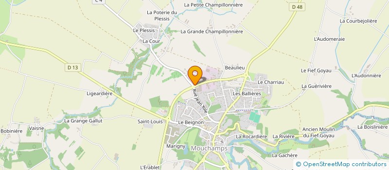 localisation de l'entreprise AMICALE DES SAPEURS-POMPIERS DE MOUCHAMPS à MOUCHAMPS