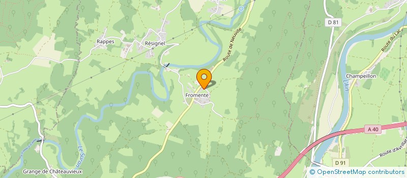 localisation de l'entreprise AMICALE DES SAPEURS POMPIERS DE NEUVILLE SUR AIN  NEUVILLE-SUR-AIN