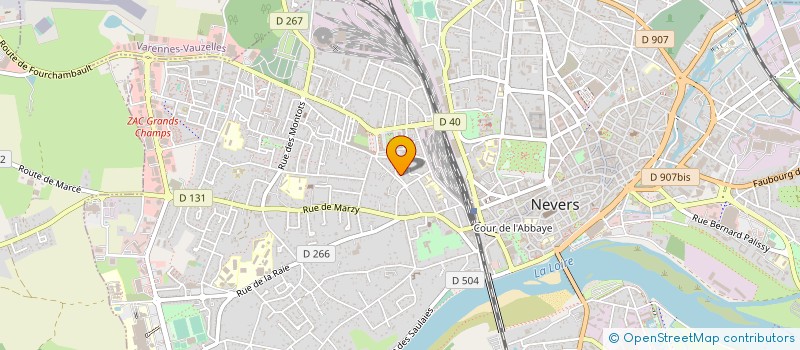 localisation de l'entreprise AMICALE DES SAPEURS-POMPIERS DE NEVERS ST ELOI ET NEVERS SANGSUE  SAINT ELOI