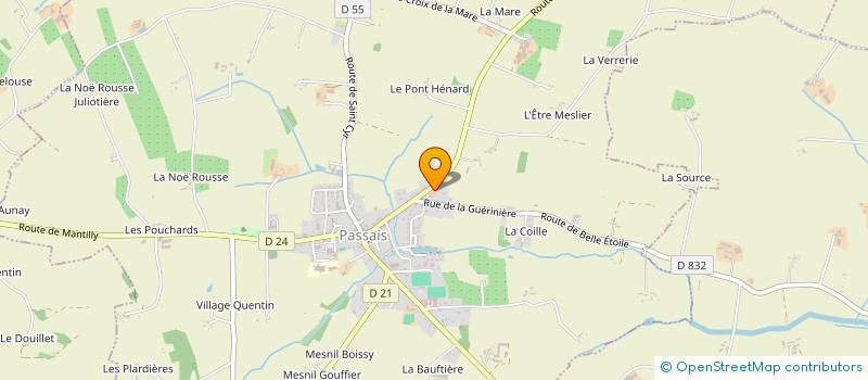 localisation de l'entreprise AMICALE DES SAPEURS POMPIERS DE PASSAIS à PASSAIS VILLAGES